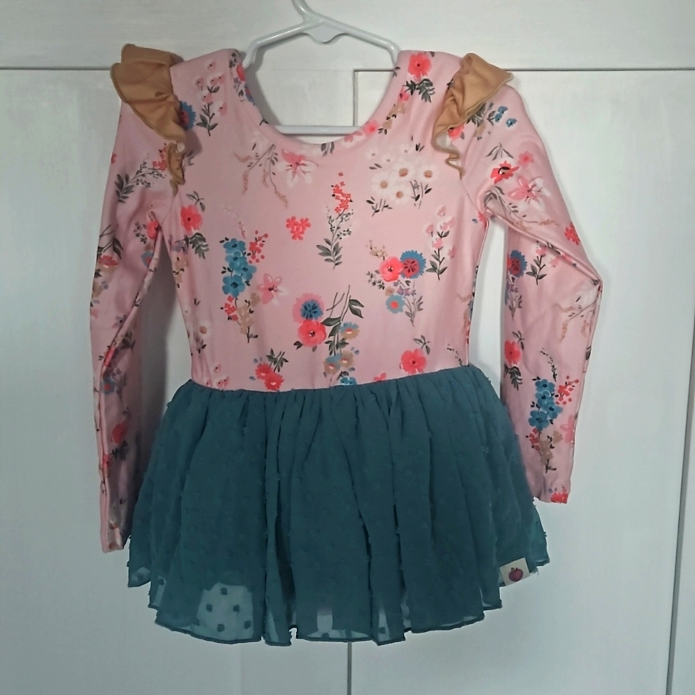 Cheeky Plum Toddler girls 3T lo g sleeve leotard. Like new